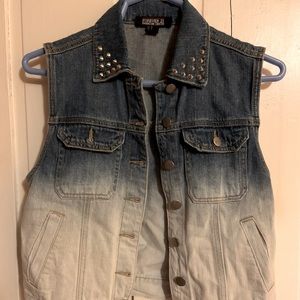 Denim White Wash Vest